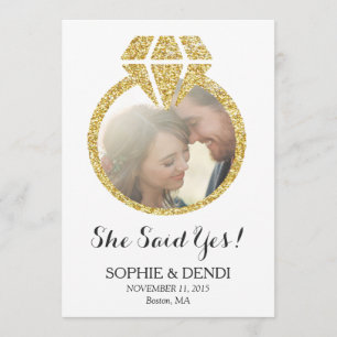 She Said Yes Engagement Party Invitation