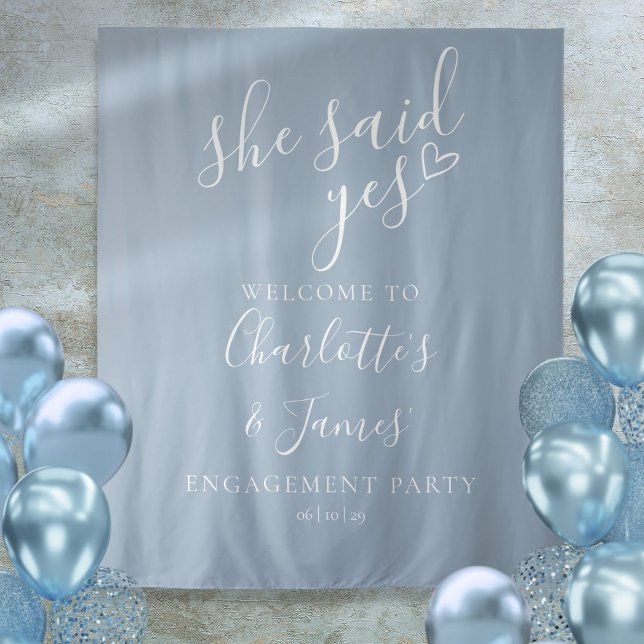 She Said Yes Engagement Party Photo Prop Tapestry (She Said Yes Engagement Party Photo Prop Tapestry)