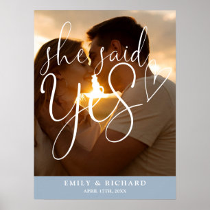 She Said Yes Engagement Party Photo Welcome Sign