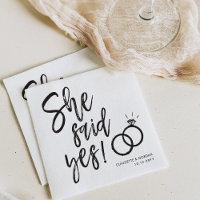 She Said Yes! | Engagement Party Script Lettering