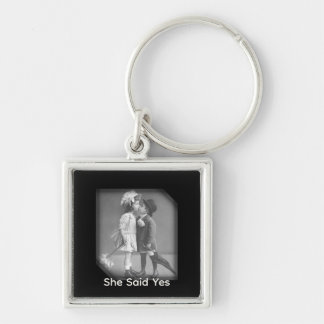 She Said Yes First Love Vintage Key Chain