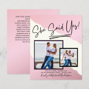 She Said Yes! handwritten Photo Engagement Party