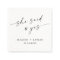 She Said Yes Modern Engagement Party Napkins