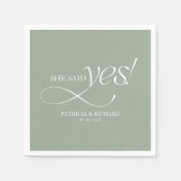 She Said Yes Modern Minimalist Engagement Party