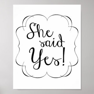 She Said YES! Poster