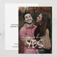 She said Yes Save the date photo