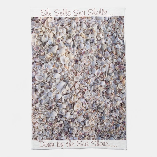 She Sells Sea Shells by the Sea Shore Towel (Vertical)