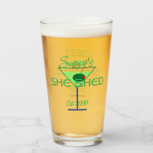She Shed Pub Pint Beer Glasses Drinkware