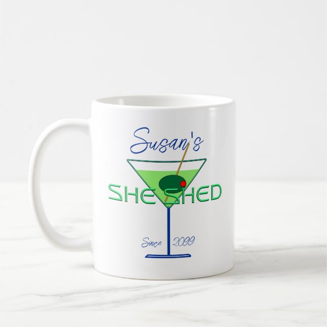 She Shed Woman's Man Cave Bar Coffee Mug (Left)