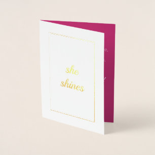 She Shines   Mother's Day Card