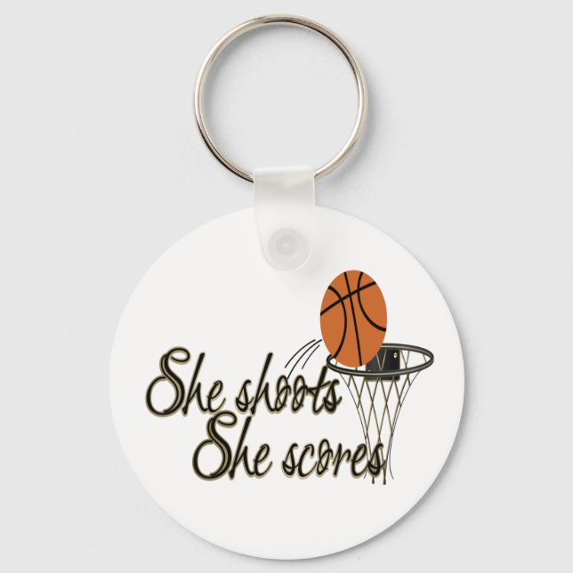 She Shoots...She Scores Keychain (Front)