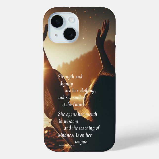 She Smiles at the Future Phone Case (Back)