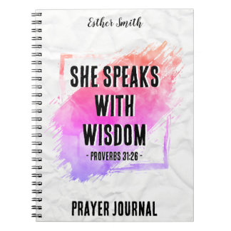 She Speaks with Wisdom - Custom Trendy Journal