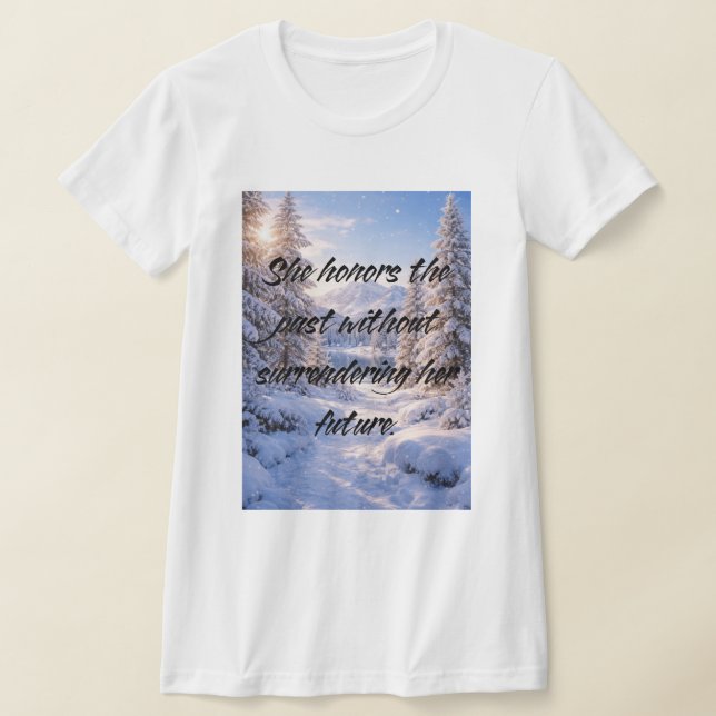 She Stopped Apologizing - Affirmation Quotes T-Shirt (Laydown)