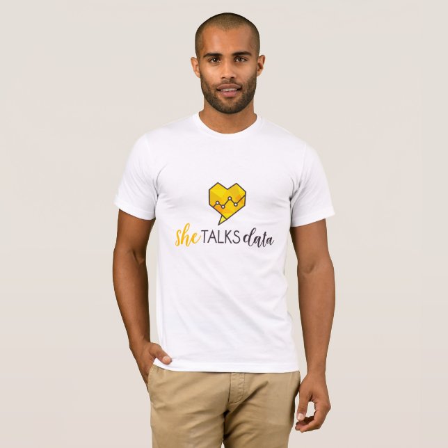 She Talks Data T-Shirt (Mens) (Front Full)