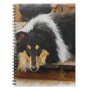 She Waits Tri Colour Collie Notebook
