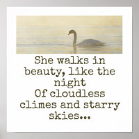 She Walks In Beauty - Beauty Quote 