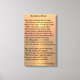 She Walks In Beauty (Cape May Sunset) Wrapped Canv Canvas Print