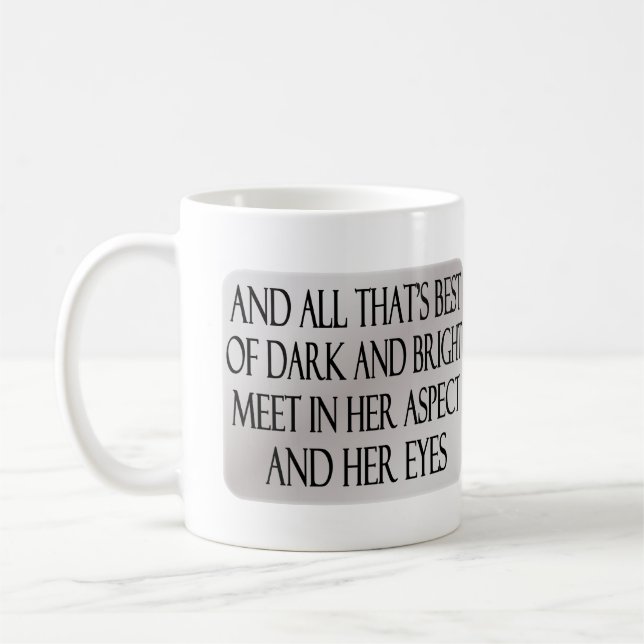 She Walks in Beauty Coffee Mug (Left)