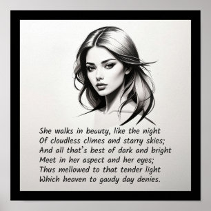 She walks in beauty  poster
