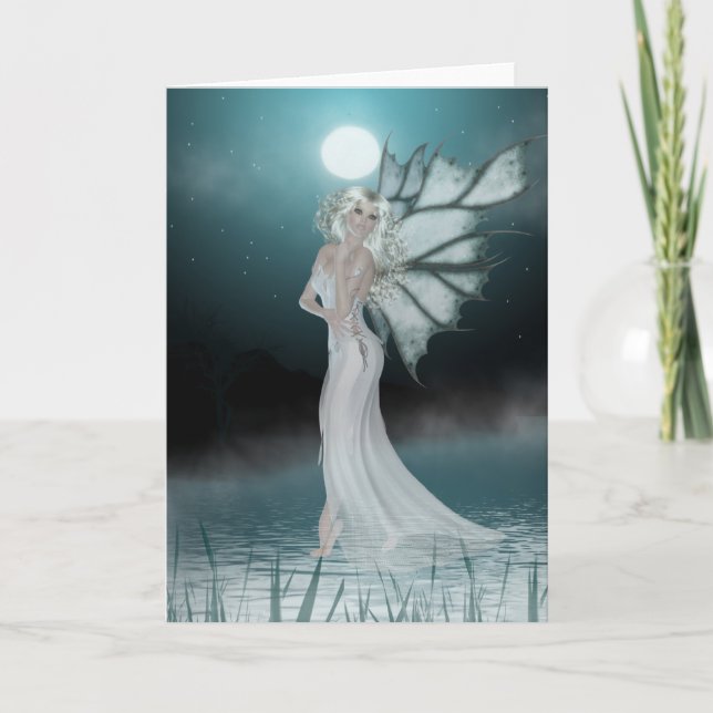 She Walks on Water - Fantasy/Fae Greeting Card (Front)