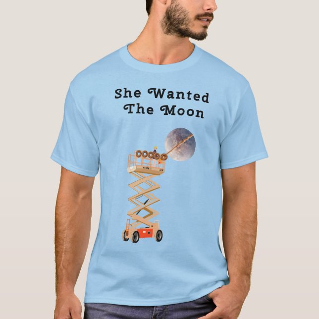 She Wanted the Moon Men's Basic T-Shirt (Front)