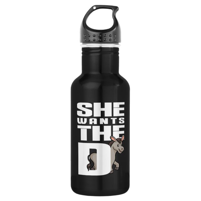 She wants the D Donkey Design for funny Farmers 532 Ml Water Bottle (Front)