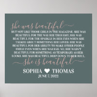 She was beautiful personalized gift for girl