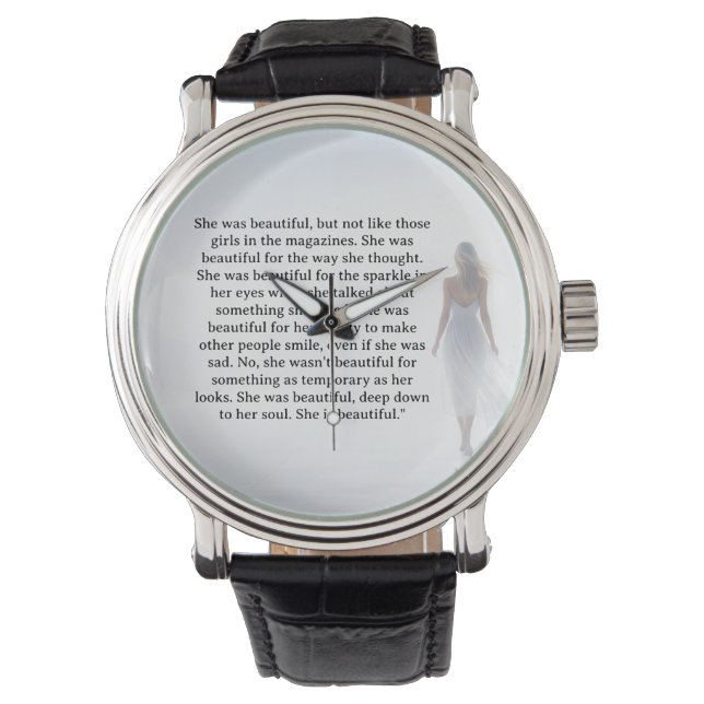 She was beautiful   quote watch (Front)