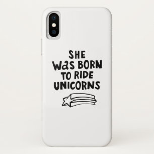 She Was Born To Ride Unicorns Case-Mate iPhone Case