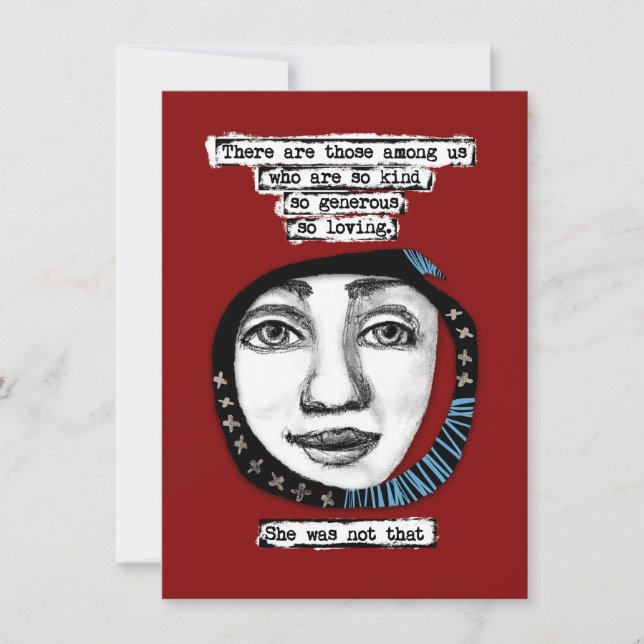 She Was Not That Greeting Cards (Front)