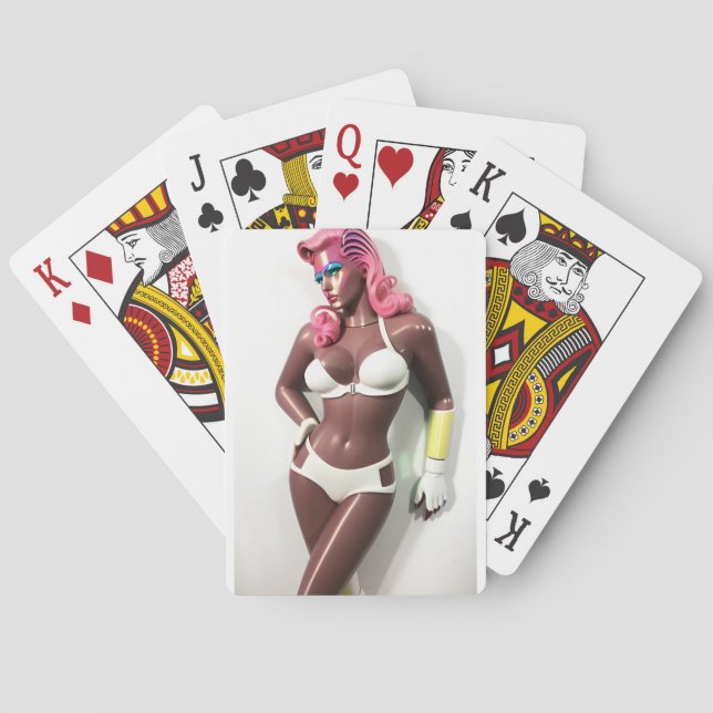 She Was Plastic Like My Feelings Ken Gauge Art Playing Cards (Back)