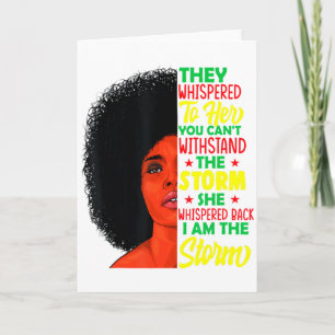 She Whispered Back I Am The Storm Black History Mo Card