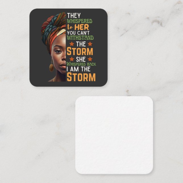 She Whispered Back I Am The Storm Strong Woman Card (Front/Back)