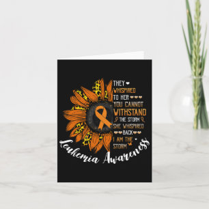 She Whispered Byck I Am The Storm Leukaemia Awaren Card
