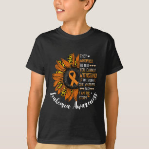 She Whispered Byck I Am The Storm Leukaemia Awaren T-Shirt