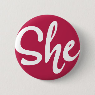 She White Design Button