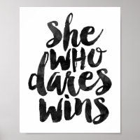 She Who Dares Wins