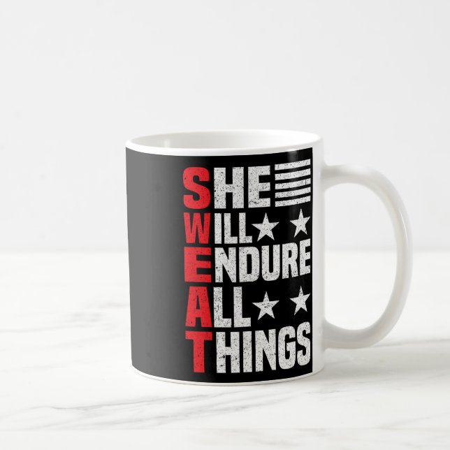 She Will Endure All Things  Coffee Mug (Right)