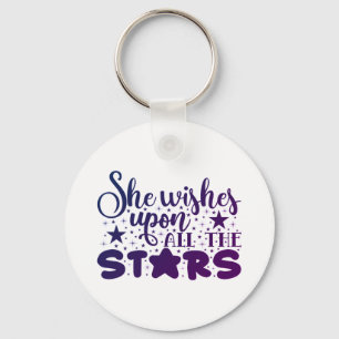 She Wishes Upon All The Stars Keychain