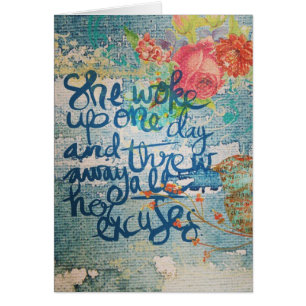 She Woke Up One Day No More Excuses Collage