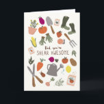 Shear Awesome Dad Card<br><div class="desc">Garden tools and vegetables father's day greeting card design by Shelby Allison. 
 
All photography is displayed as a sample only and is not for resale. This product is only intended to be purchased once sample photos are replaced with your own images.</div>