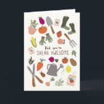 Shear Awesome Dad Card<br><div class="desc">Garden tools and vegetables father's day greeting card design by Shelby Allison.
All photography is displayed as a sample only and is not for resale. This product is only intended to be purchased once sample photos are replaced with your own images.</div>