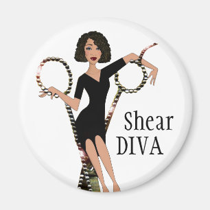 "Shear DIVA" African American Diva Magnet