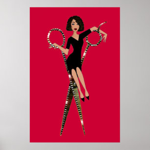 "Shear Diva" /Wth Bckgr Colour Poster