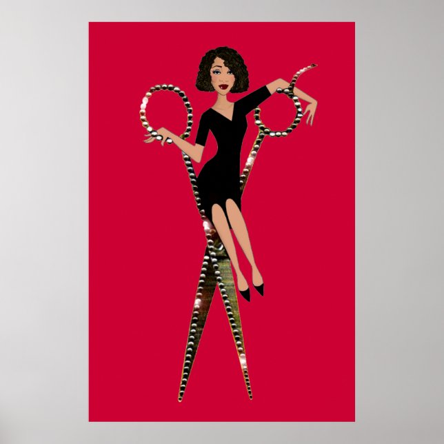 "Shear Diva" /Wth Bckgr Colour Poster (Front)