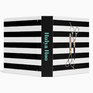 Shears and Stripes  Salon Binder