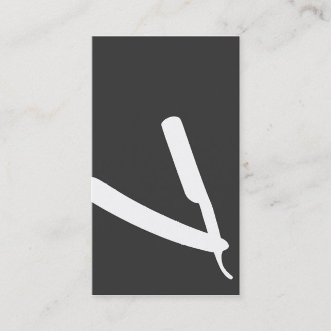 Shears Barber/Cosmetologist Business Card (Grey) (Front)