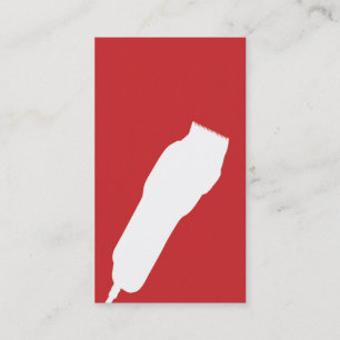 Shears Barber/Cosmetologist Business Card (Red)