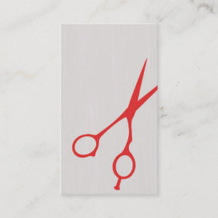 Shears Barber/Cosmetologist Business Card (Red)